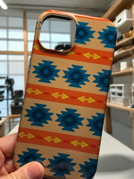 COQUE CELLULAIRE «AZTEC ORANGE»