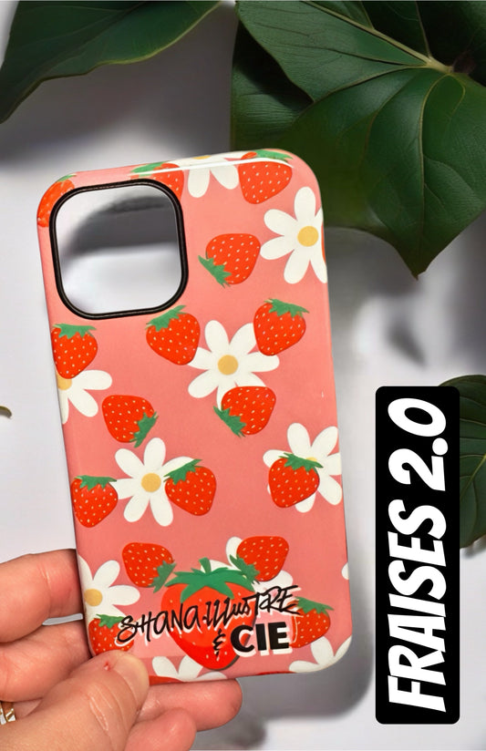 COQUE CELLULAIRE      «FRAISES 2.0»