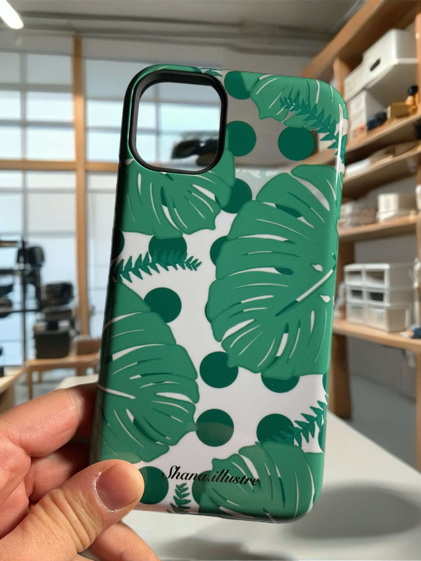 COQUE CELLULAIRE «MONSTERA»