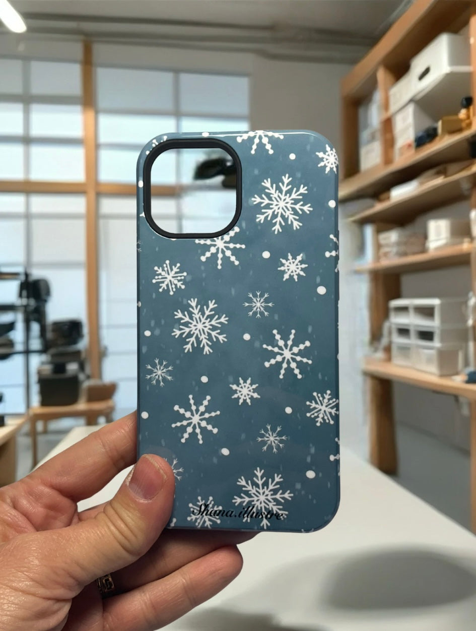 COQUE CELLULAIRE «FLOCONS»
