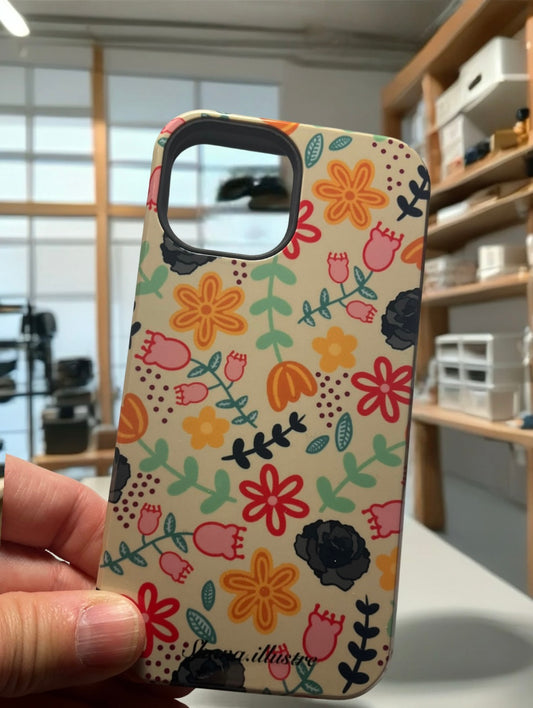 COQUE CELLULAIRE «PETITES FLEURS»